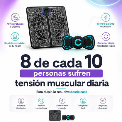RelaxStep™ + FlexRelief™ (masajeador de pies + masajeador muscular)