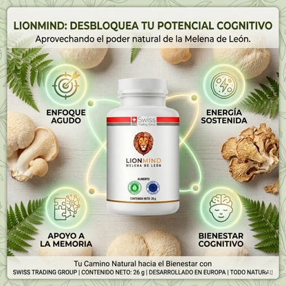 LionMind™ – Potencia tu Memoria, Concentración y Claridad Mental de Forma Natural