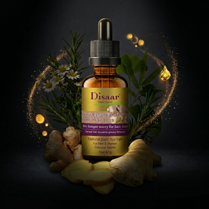 GingerGrow™ – Aceite Esencial Anticaída con Jengibre Natural | Estimula el Crecimiento Capilar en Hombres y Mujeres